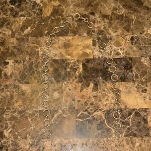 Gold Circle Link Necklace